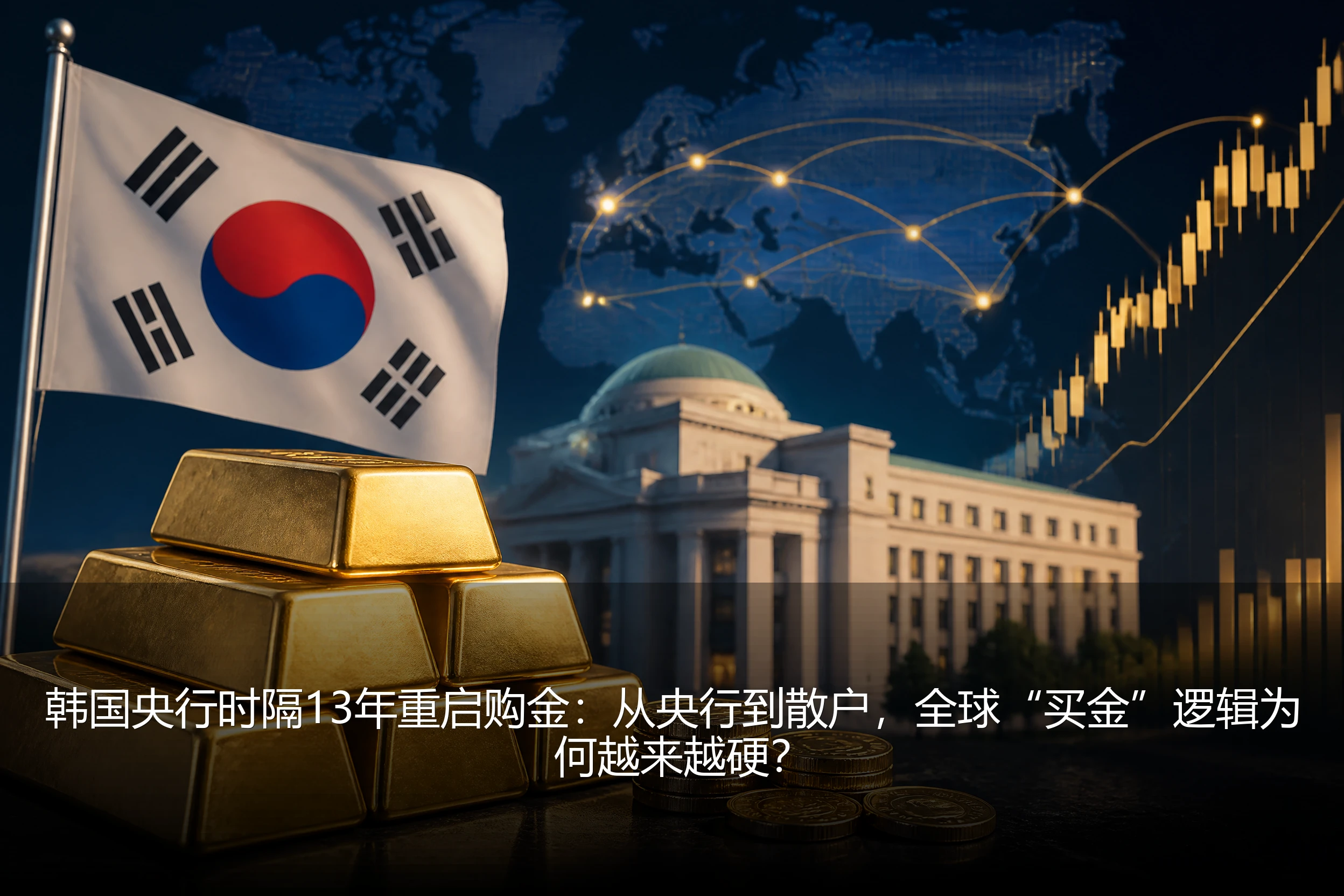 韩国央行时隔13年重启购金：从央行到散户，全球“买金”逻辑为何越来越硬？