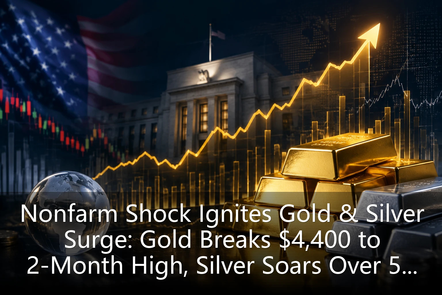 Nonfarm Shock Ignites Gold & Silver Surge: Gold Breaks $4,400 to 2-Month High, Silver Soars Over 5% in a Day