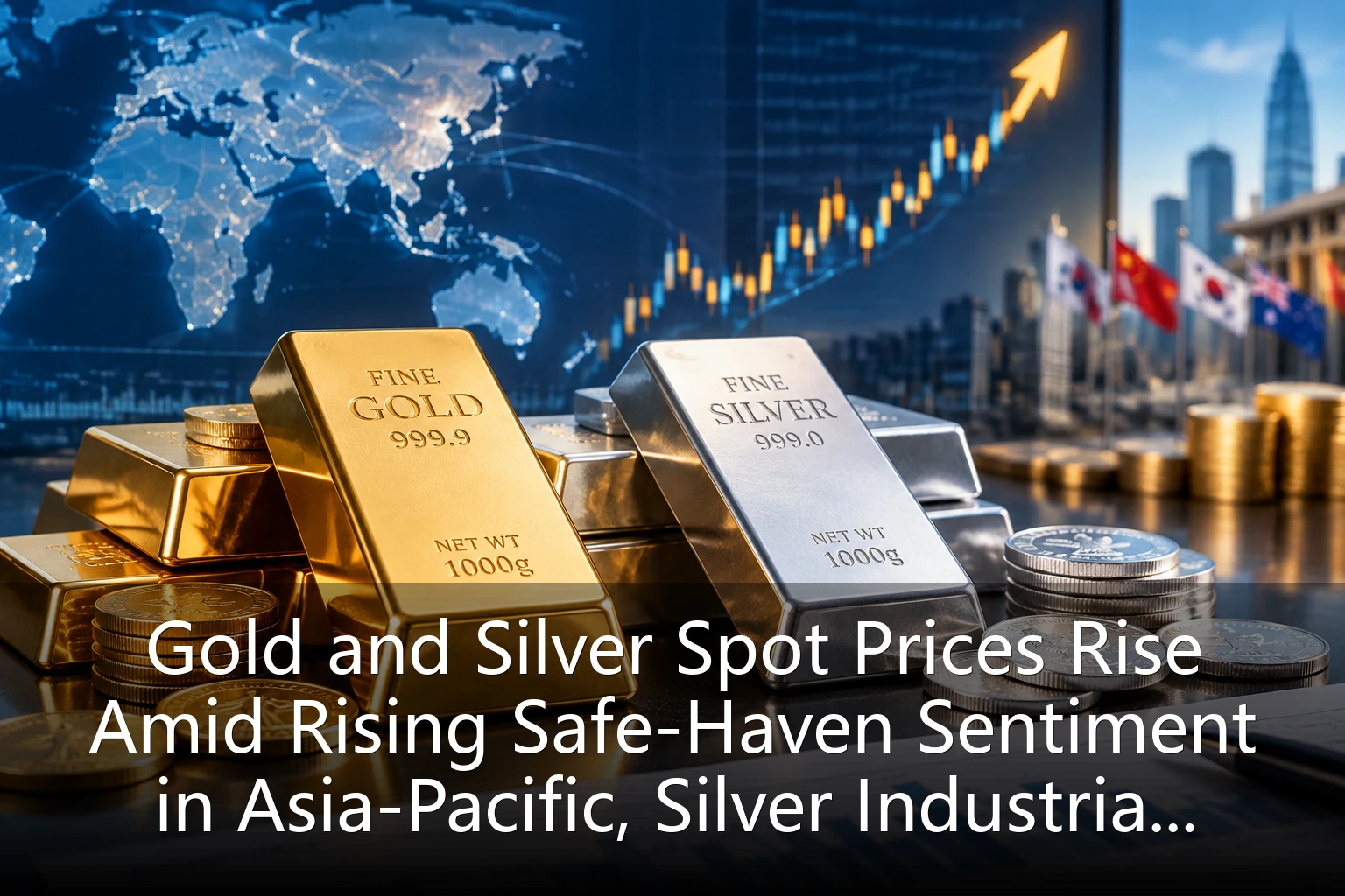 Gold and Silver Spot Prices Rise Amid Rising Safe-Haven Sentiment in Asia-Pacific, Silver Industrial Demand Hits Record High